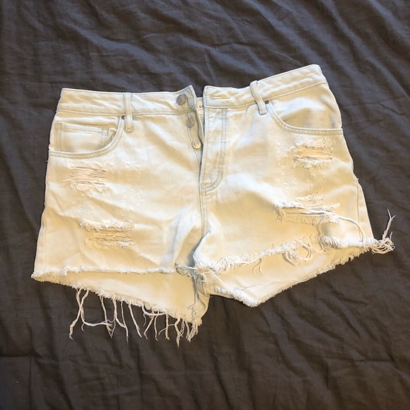 PacSun Pants - PACsun mid rise denim shorts light wash 4 button